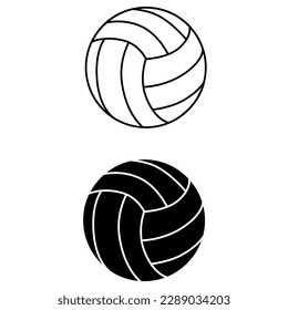 Volleyball icon vector set. sport illustration sign. ball symbol or logo.