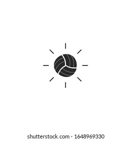 símbolo vectorial de voleibol aislado para diseño gráfico y web. plantilla de símbolo de voleibol editable en color de fondo blanco.
