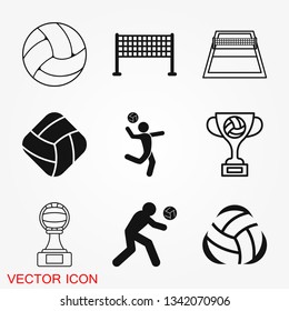 Volleyball icon vector sign symbol for design