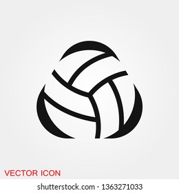 Volleyball icon vector sign symbol for design