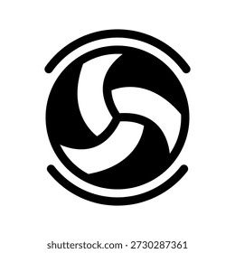 Icono de voleibol Ilustración de diseño de símbolo de Vector