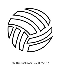 Icono de voleibol. Signo de la volea. para el concepto móvil y el Diseño web en el fondo blanco, coor editable