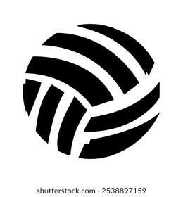 Icono de voleibol. Signo de la volea. para el concepto móvil y el Diseño web en el fondo blanco, coor editable