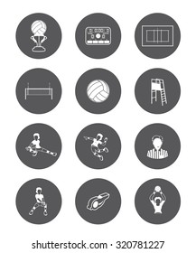 Volleyball icons collection