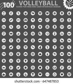 Volleyball icons for web and user interface design