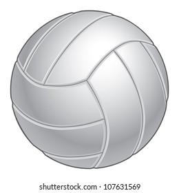 Volleyball illustration in black and white. Great for print or screen print.