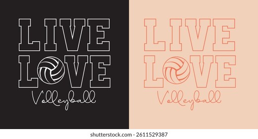 Volleyball Illustration typography Design for t shirt, poster, logo, sticker, or apparel