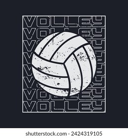 Volleyball Illustration typography for t shirt, poster, logo, sticker, or apparel merchandise