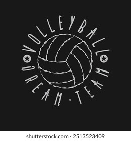 Volleyball Illustration typography for t shirt, poster, logo, sticker, or apparel merchandise