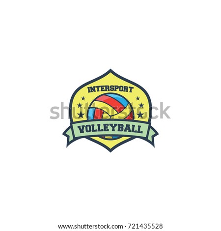 Volleyball inter sport logo vector