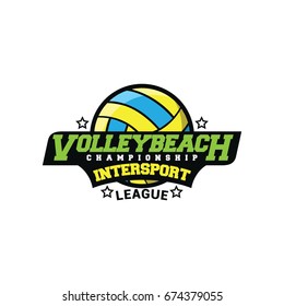 Volleyball International Sport Logo Vector Stock Vector (Royalty Free ...