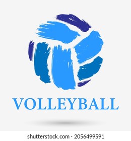 VOLLEYBALL isolated object. Vector illustration.