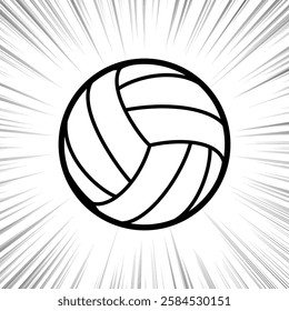 The volleyball isolated on white background