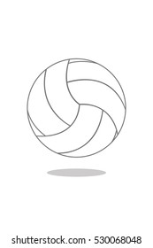 Volleyball isolated on white background. Volleyball icon vector