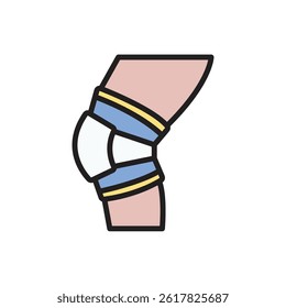 Volleyball Knee Pad Icon Vector Illustration