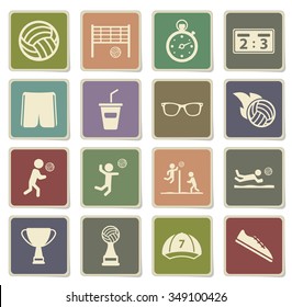 Volleyball label icons for web