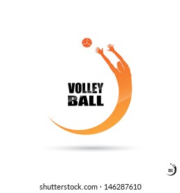 Volleyball Label Vector Illustration Stock Vector (Royalty Free ...