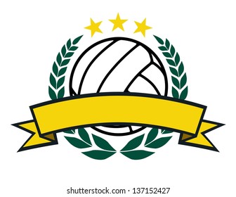 Volleyball Laurel Wreath and Banner