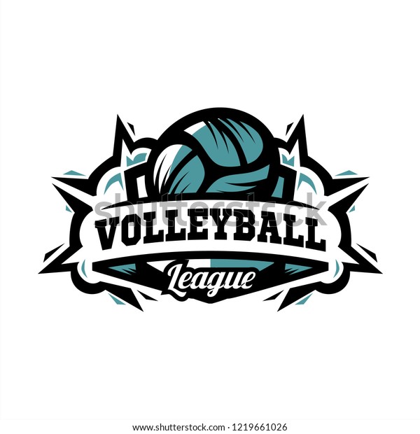 Volleyball League Logo 01 Stock Vector (Royalty Free) 1219661026