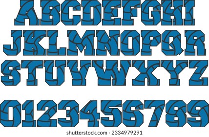 Volleyball Letters And Numbers - Sport Alphabet And Numbers