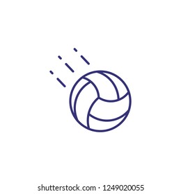 Volleyball line icon. Ball on white background. Sport concept. Vector illustration can be used for topics like sport, volleyball, activity