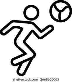 Línea de voleibol Icon Diseño de Vector