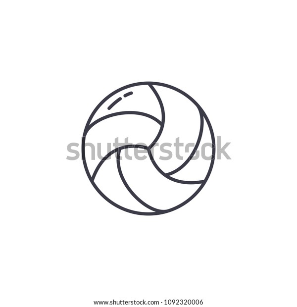 Volleyball Linear Icon Concept Volleyball Line Stock Vector (Royalty Free) 1092320006 Shutterstock