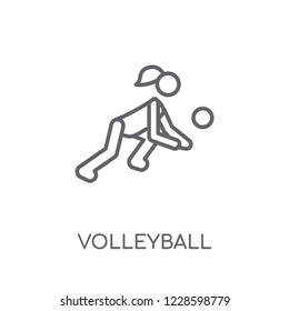 Volleyball linear icon. Modern outline Volleyball logo concept on white background from Sport collection. Suitable for use on web apps, mobile apps and print media.