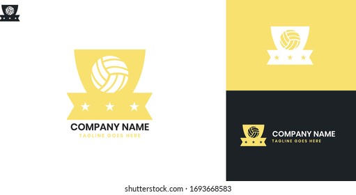 Volleyball Logo - All elements on this template are editable with vector software