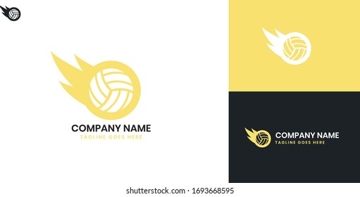 Volleyball Logo - All elements on this template are editable with vector software