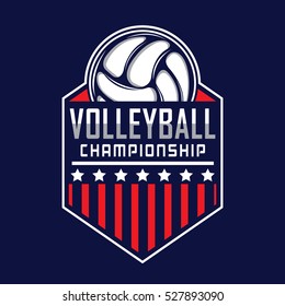 Volleyball logo, America logo