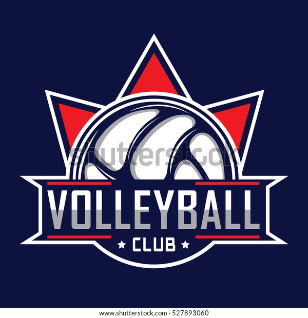 Volleyball Logo America Logo Stock Vector (Royalty Free) 527893060