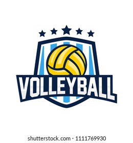 Vector Volleyball Championship Logo Ball Sport Stock Vector (Royalty ...