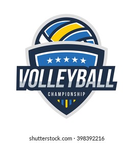 Volleyball Logo Badge, American Logo Sport