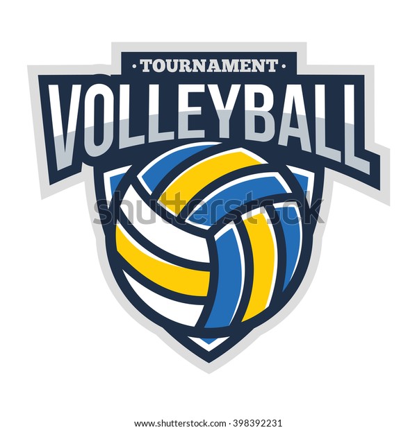 Volleyball Logo Badge American Logo Sport Stock Vector (Royalty Free ...
