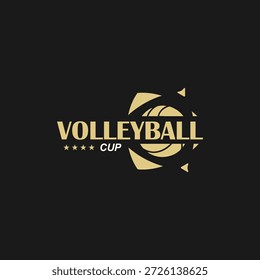 Insignia de logotipo de voleibol Vector simple