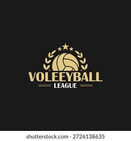 Insignia de logotipo de voleibol Vector simple