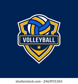 volleyball logo badge template. sports logo