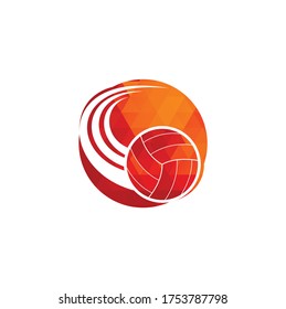 Volleyball logo. Volleyball ball logo design.