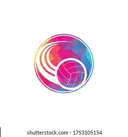 Volleyball logo. Volleyball ball logo design. Volleyball player logo