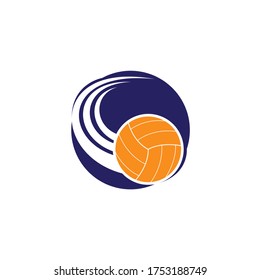 Volleyball logo. Volleyball ball logo design. Volleyball player logo