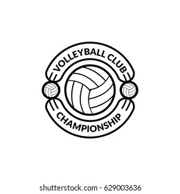 Volleyball Logo championship vector