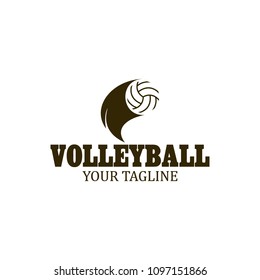 Volleyball Logo Design Stock Vector (Royalty Free) 1097151866 ...