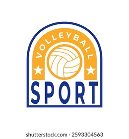 volleyball logo design concept. volleyball sports logo vector icon