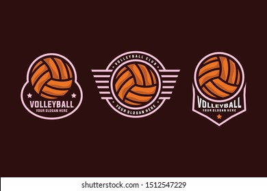 Volleyball Logo Design Vector Illustration