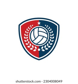 Ilustración vectorial del logotipo de voleibol