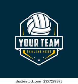Volleyball logo design vector illustration, for volleyball club