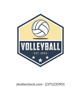 Volleyball logo design vector illustration, for volleyball club