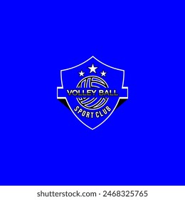 Volleyball logo design vector illustration, Emblem for volleyball club