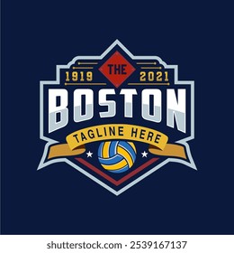 Volleyball-Logo, Vektorgrafik, für Volleyballverein